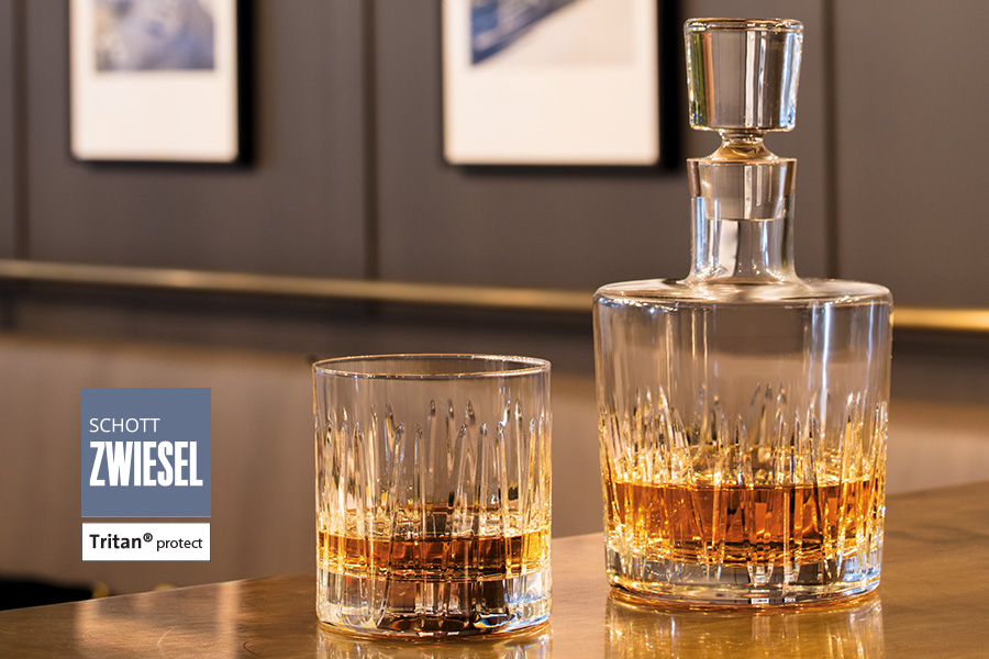whiskey glass and decanter for professional bar staff - basic bar professional glassware by schott zwiesel available in ireland from houseware.ie in Dunboyne